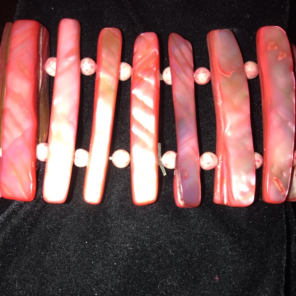 Artisan Crafted Shell Cuff Bracelet 7.5 “